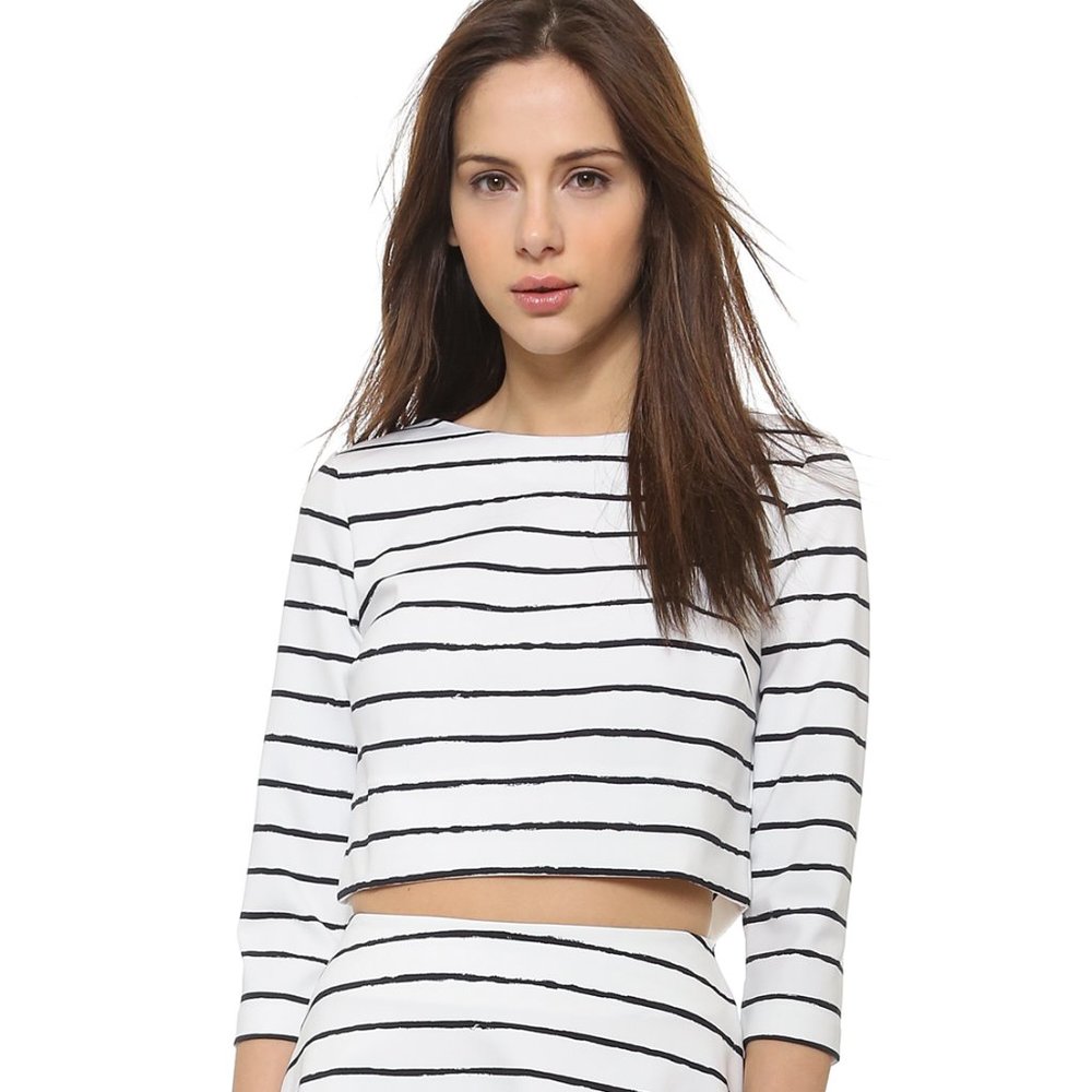 ELIZABETH & JAMES Jayren crop top - striped